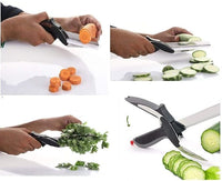 Clever Cutter- 2 in 1 Food Chopper/Slicer/Dicer Vegetable and Fruit Cutter Kitchen/Scissors Knife Board
