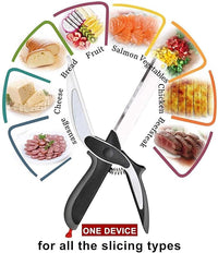 Clever Cutter- 2 in 1 Food Chopper/Slicer/Dicer Vegetable and Fruit Cutter Kitchen/Scissors Knife Board