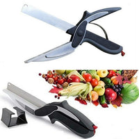 Clever Cutter- 2 in 1 Food Chopper/Slicer/Dicer Vegetable and Fruit Cutter Kitchen/Scissors Knife Board