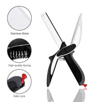 Clever Cutter- 2 in 1 Food Chopper/Slicer/Dicer Vegetable and Fruit Cutter Kitchen/Scissors Knife Board